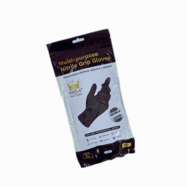 BRELA PRO CARE CDC GRIP BLACK rukavice veľ. XL, 10 ks/balenie